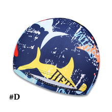 Load image into Gallery viewer, 1PC High Elastic Swimming Cap Men Women Free Size Printed Long Hair Sports Swim Pool Hat Nylon Turban
