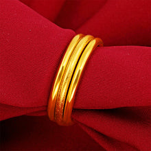 Load image into Gallery viewer, Sha Jin Finger Ring Female Copper Gold Plated Extremely Fine Smooth Frosted Small Plain Ring Couples Set Trend Women Tail Ring
