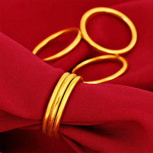Load image into Gallery viewer, Sha Jin Finger Ring Female Copper Gold Plated Extremely Fine Smooth Frosted Small Plain Ring Couples Set Trend Women Tail Ring
