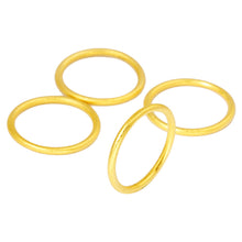 Load image into Gallery viewer, Sha Jin Finger Ring Female Copper Gold Plated Extremely Fine Smooth Frosted Small Plain Ring Couples Set Trend Women Tail Ring
