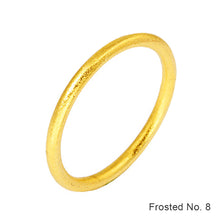 Load image into Gallery viewer, Sha Jin Finger Ring Female Copper Gold Plated Extremely Fine Smooth Frosted Small Plain Ring Couples Set Trend Women Tail Ring
