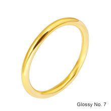 Load image into Gallery viewer, Sha Jin Finger Ring Female Copper Gold Plated Extremely Fine Smooth Frosted Small Plain Ring Couples Set Trend Women Tail Ring

