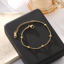 Load image into Gallery viewer, Clavicle Chain Small Gold Beads Titanium Steel Bracelet Female INS Personalized Fashion Bracelet Lucky Beads Hand Ornaments
