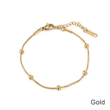 Load image into Gallery viewer, Clavicle Chain Small Gold Beads Titanium Steel Bracelet Female INS Personalized Fashion Bracelet Lucky Beads Hand Ornaments

