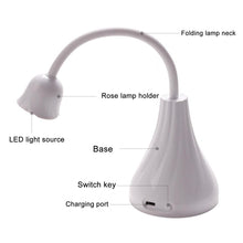 Load image into Gallery viewer, Rechargeable Mini Nail Art Nail Lamp Dryer Machine 16W Portable UV Nail Lamp Light Curing Polish Glue Portable Nail Art Lamp
