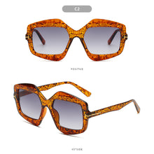 Load image into Gallery viewer, Trendy T-word Rice Nail Sunglasses Irregular Fashion Colorful Sunglasses Fashion Men's and Women's Personalized Sun Glasses
