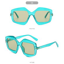 Load image into Gallery viewer, Trendy T-word Rice Nail Sunglasses Irregular Fashion Colorful Sunglasses Fashion Men's and Women's Personalized Sun Glasses
