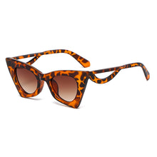 Load image into Gallery viewer, Triangular Trendy Cat Eye Sunglasses Hollow Out Wave Sunglasses Vintage Sunglasses Comfortable Elastic Frame Sun Glasses
