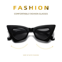 Load image into Gallery viewer, Triangular Trendy Cat Eye Sunglasses Hollow Out Wave Sunglasses Vintage Sunglasses Comfortable Elastic Frame Sun Glasses
