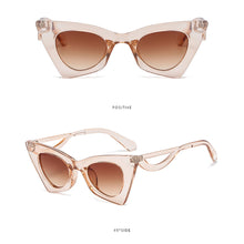 Load image into Gallery viewer, Triangular Trendy Cat Eye Sunglasses Hollow Out Wave Sunglasses Vintage Sunglasses Comfortable Elastic Frame Sun Glasses
