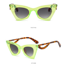 Load image into Gallery viewer, Triangular Trendy Cat Eye Sunglasses Hollow Out Wave Sunglasses Vintage Sunglasses Comfortable Elastic Frame Sun Glasses
