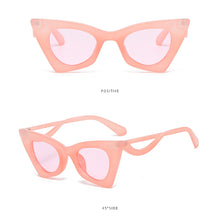 Load image into Gallery viewer, Triangular Trendy Cat Eye Sunglasses Hollow Out Wave Sunglasses Vintage Sunglasses Comfortable Elastic Frame Sun Glasses
