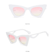 Load image into Gallery viewer, Triangular Trendy Cat Eye Sunglasses Hollow Out Wave Sunglasses Vintage Sunglasses Comfortable Elastic Frame Sun Glasses
