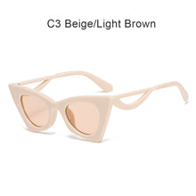 Load image into Gallery viewer, Triangular Trendy Cat Eye Sunglasses Hollow Out Wave Sunglasses Vintage Sunglasses Comfortable Elastic Frame Sun Glasses
