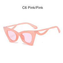 Load image into Gallery viewer, Triangular Trendy Cat Eye Sunglasses Hollow Out Wave Sunglasses Vintage Sunglasses Comfortable Elastic Frame Sun Glasses
