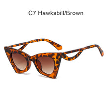 Load image into Gallery viewer, Triangular Trendy Cat Eye Sunglasses Hollow Out Wave Sunglasses Vintage Sunglasses Comfortable Elastic Frame Sun Glasses
