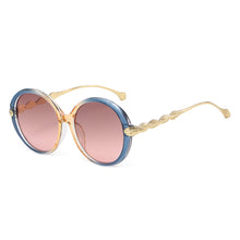Load image into Gallery viewer, Fashion Round Lens Elastic Frame Film Leaves Simple Sunglasses Personality Sunglasses Trend Elegant Travel UV Sun Glasses
