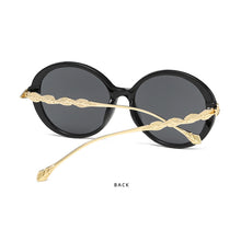 Load image into Gallery viewer, Fashion Round Lens Elastic Frame Film Leaves Simple Sunglasses Personality Sunglasses Trend Elegant Travel UV Sun Glasses
