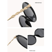 Load image into Gallery viewer, Fashion Round Lens Elastic Frame Film Leaves Simple Sunglasses Personality Sunglasses Trend Elegant Travel UV Sun Glasses
