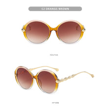 Load image into Gallery viewer, Fashion Round Lens Elastic Frame Film Leaves Simple Sunglasses Personality Sunglasses Trend Elegant Travel UV Sun Glasses
