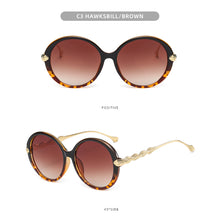 Load image into Gallery viewer, Fashion Round Lens Elastic Frame Film Leaves Simple Sunglasses Personality Sunglasses Trend Elegant Travel UV Sun Glasses
