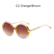 Load image into Gallery viewer, Fashion Round Lens Elastic Frame Film Leaves Simple Sunglasses Personality Sunglasses Trend Elegant Travel UV Sun Glasses
