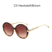 Load image into Gallery viewer, Fashion Round Lens Elastic Frame Film Leaves Simple Sunglasses Personality Sunglasses Trend Elegant Travel UV Sun Glasses
