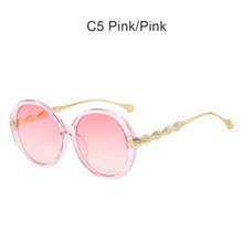 Load image into Gallery viewer, Fashion Round Lens Elastic Frame Film Leaves Simple Sunglasses Personality Sunglasses Trend Elegant Travel UV Sun Glasses

