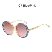 Load image into Gallery viewer, Fashion Round Lens Elastic Frame Film Leaves Simple Sunglasses Personality Sunglasses Trend Elegant Travel UV Sun Glasses
