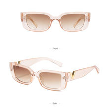 Load image into Gallery viewer, Retro Small Frame Cat Eye Sunglasses for Women 2021 Luxury V Sun Glasses Men Fashion Jelly Sunglasses with Metal Hinges
