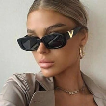 Load image into Gallery viewer, Retro Small Frame Cat Eye Sunglasses for Women 2021 Luxury V Sun Glasses Men Fashion Jelly Sunglasses with Metal Hinges
