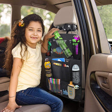 Load image into Gallery viewer, Auto BackSeat Organizer with Touch Screen Tablet Holder Car Seat Back Protector Kick Mats Travel Storage Bag for Trip Kids Children
