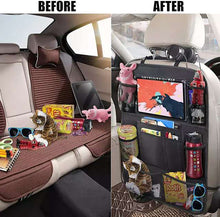 Load image into Gallery viewer, Auto BackSeat Organizer with Touch Screen Tablet Holder Car Seat Back Protector Kick Mats Travel Storage Bag for Trip Kids Children
