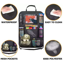Load image into Gallery viewer, Auto BackSeat Organizer with Touch Screen Tablet Holder Car Seat Back Protector Kick Mats Travel Storage Bag for Trip Kids Children
