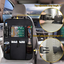 Load image into Gallery viewer, Car Backseat Organizer with Touch Screen Tablet Holder Auto Storage Pockets Cover Car Seat Back Protectors for Trip Kids Travel
