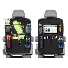 Load image into Gallery viewer, Car Backseat Organizer with Touch Screen Tablet Holder Auto Storage Pockets Cover Car Seat Back Protectors for Trip Kids Travel
