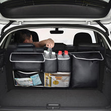 Load image into Gallery viewer, Car Rear Seat Back Organizer Auto Trunk Storage for Car Truck SUV Adjustable Auto Back Seat Cargo Organizers with Mesh Pockets

