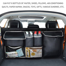 Load image into Gallery viewer, Car Rear Seat Back Organizer Auto Trunk Storage for Car Truck SUV Adjustable Auto Back Seat Cargo Organizers with Mesh Pockets
