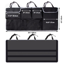 Load image into Gallery viewer, Car Rear Seat Back Organizer Auto Trunk Storage for Car Truck SUV Adjustable Auto Back Seat Cargo Organizers with Mesh Pockets
