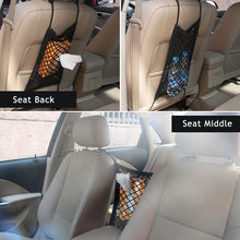 Load image into Gallery viewer, Car Interior Seat Back Elastic Mesh Net Between Seats Car Storage Bag Pocket Cage Grid Pocket Holder Car Accessories Trunk
