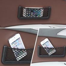 Load image into Gallery viewer, Car Back Rear Mesh Organizer Storage Bag Auto Paste Net Pocket Phone Holder Facial Tissue Key Elastic String Net Car Accessories
