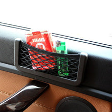 Load image into Gallery viewer, Car Back Rear Mesh Organizer Storage Bag Auto Paste Net Pocket Phone Holder Facial Tissue Key Elastic String Net Car Accessories
