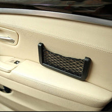 Load image into Gallery viewer, Car Back Rear Mesh Organizer Storage Bag Auto Paste Net Pocket Phone Holder Facial Tissue Key Elastic String Net Car Accessories
