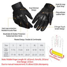 Load image into Gallery viewer, Motorcycle Touchscreen Gloves Artificial Leather Hard Knuckle Full Finger Protective Gear Racing Riding Hunting Moto Motocross
