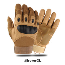 Load image into Gallery viewer, Motorcycle Touchscreen Gloves Artificial Leather Hard Knuckle Full Finger Protective Gear Racing Riding Hunting Moto Motocross

