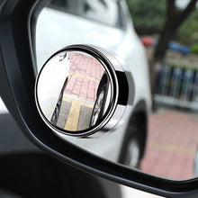 Load image into Gallery viewer, 2 Pcs Wide-angle 360 Degree Adjustable Car Blind Spot Mirror Round Frame Convex Clear Rearview Auxiliary Mirror Driving Safety

