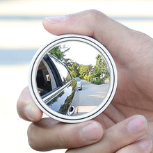 Load image into Gallery viewer, 2 Pcs Wide-angle 360 Degree Adjustable Car Blind Spot Mirror Round Frame Convex Clear Rearview Auxiliary Mirror Driving Safety
