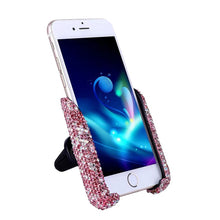Load image into Gallery viewer, Universal Car Phone Holder with Bing Crystal Rhinestone Car Air Vent Mount Clip Cell Phone Holder for iPhone Samsung Car Holder

