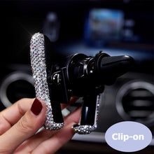 Load image into Gallery viewer, Universal Car Phone Holder with Bing Crystal Rhinestone Car Air Vent Mount Clip Cell Phone Holder for iPhone Samsung Car Holder
