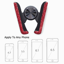 Load image into Gallery viewer, Universal Car Phone Holder with Bing Crystal Rhinestone Car Air Vent Mount Clip Cell Phone Holder for iPhone Samsung Car Holder
